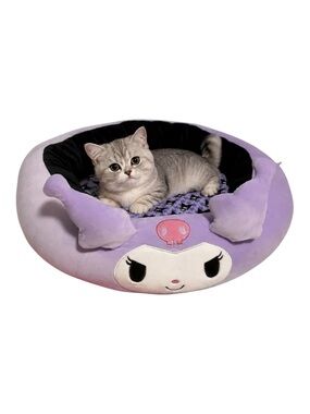Hello Kitty Kuromi Pet Bed & Bolster for Small Dog and Cat NWT